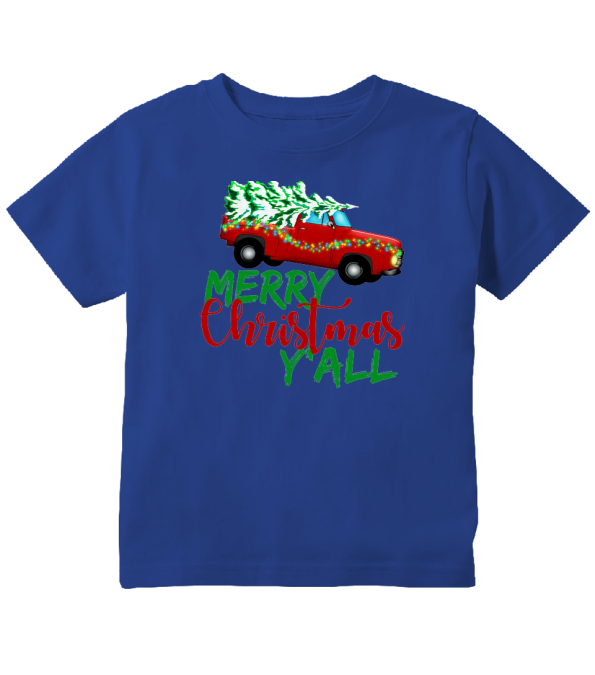 Southern Charm & Holiday Warmth - "Merry Christmas Y'all" Christmas Vacation Toddler T-Shirt!