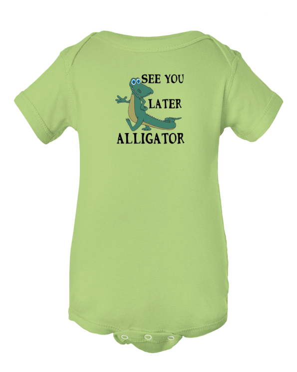 see you later alligator baby onesie