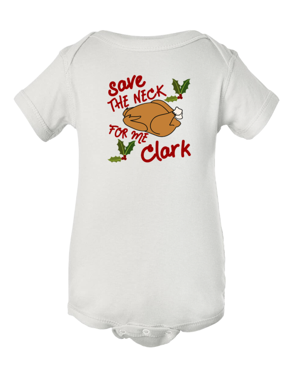 save the neck for me clark onesie