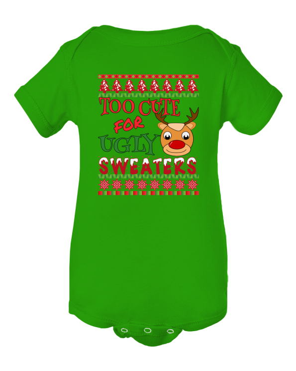 baby ugly christmas sweater onesie