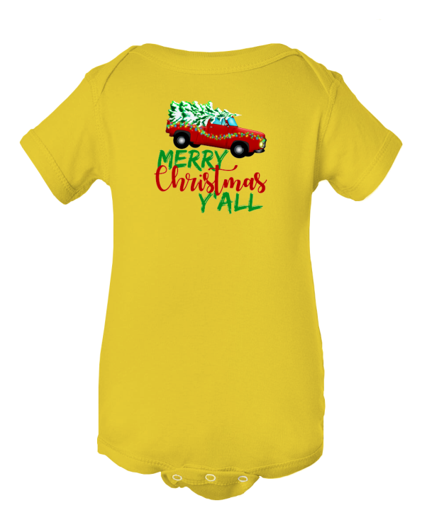 Southern Festivity & Adorable Threads - "Merry Christmas Y'all" Christmas Vacation Baby Onesie!
