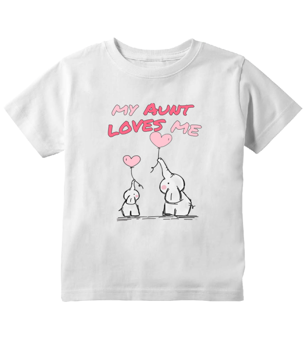 Big Hugs & Bigger Memories! "My Aunt Loves Me Elephant" Toddler T-Shirt