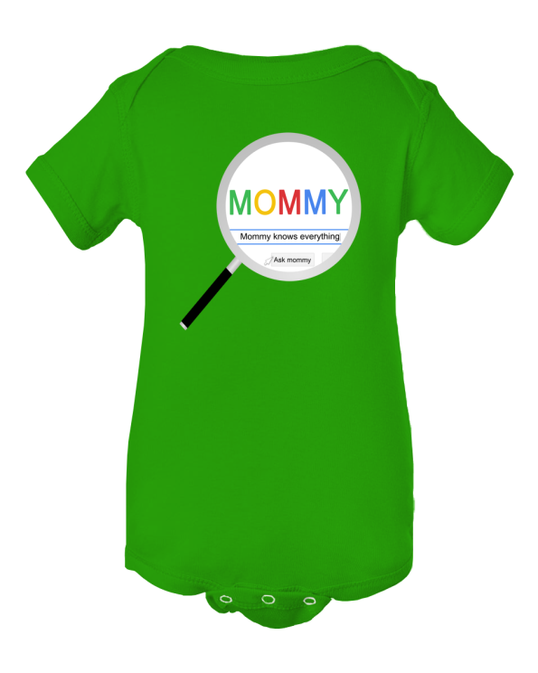 Wisdom in Tiny Wraps! "Mommy Knows Everything, Ask Mommy" Unisex Baby Onesie