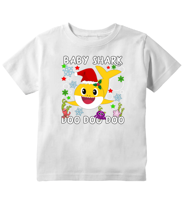 Baby Shark Doo Doo Doo! Cute Christmas Shark Toddler T-Shirt!