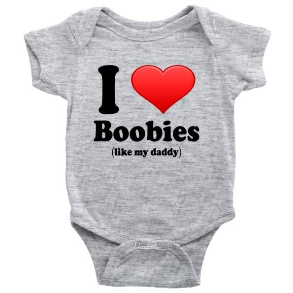 Like Father, Like Baby! 'I Love Boobies, Like My Daddy’ Baby Onesie