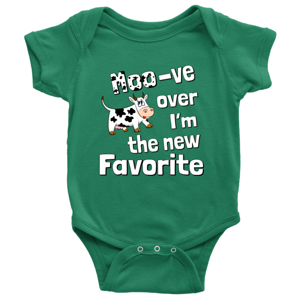 Stealing The Spotlight! "Moo-ve Over I'm The New Favorite" Baby Onesie