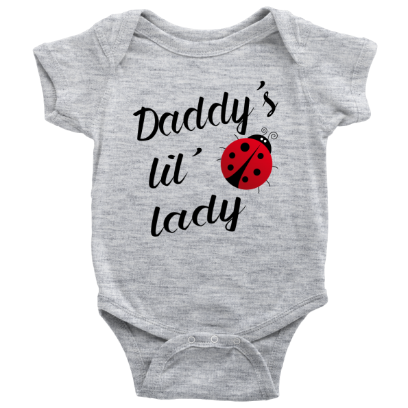 Baby Girl's Daddy's Lil' Lady! LadyBug Baby Onesie!